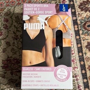Puma Black and White Convertible Sports Bra Set (new)